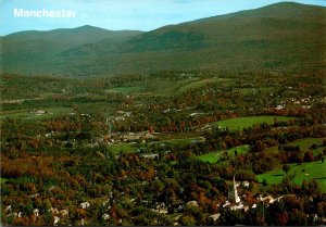 Vermont Manchester Aerial View Of Manchester Village