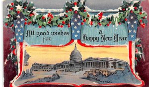 Happy New Year Washington DC, USA 1917 