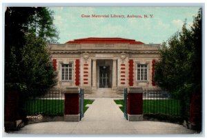 c1910's Case Memorial Library Scene Auburn New York NY Unposted Postcard 