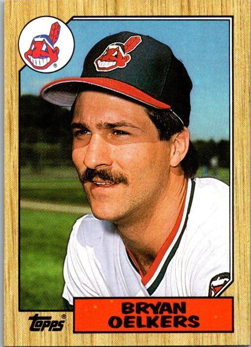 1987 Topps Baseball Card Dick Bryan Oelkers Cleveland Indians sk3057