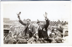 1931 Epic Non-stop Flight NY-Istanbul Boardman Polando Real Photo RPPC Postcard