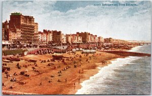 VINTAGE POSTCARD ON THE BEACH AT BRIGHTON ENGLAND U.K. c. 1910s