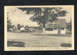 NIAGARA FALLS CANADA LUNDY'S LANE CAMP VINTAGE ADVERTISING POSTCARD