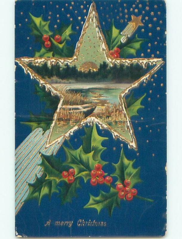 Divided-Back CHRISTMAS SCENE Great Postcard W9507