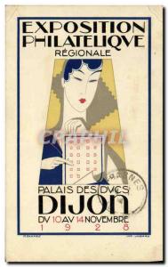 Old Postcard Exhibition philatelic Regionale Ducal Palace Dijon 1928