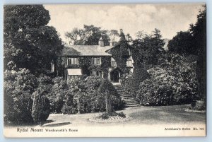 Cumbria England Postcard Rydal Mount Wordsworth's Home c1910 Antique Unposted