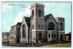 Winnipeg Manitoba Canada Postcard Ralph Connor's Church 1908 Antique Posted