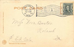 Janesville Wisconsin 1907 Postcard High School