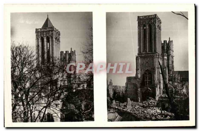 Old Postcard Caen The Church of Saint John the spring of 1939 and the spring ...