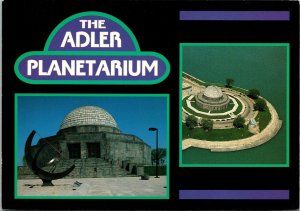 VINTAGE CONTINENTAL SIZE POSTCARD THE ADLER PLANETARIUM CHICAGO