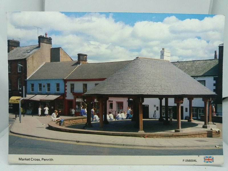 Vintage Postcard Market Cross Penrith Cumbria