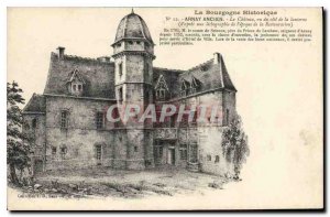 Old Postcard History Burgundy Arnay Old Chateau seen from the side of the lan...