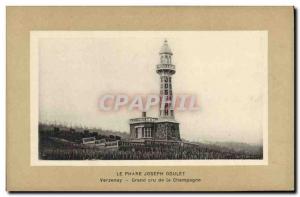 Old Postcard Lighthouse Verzenay Joseph Goulet Grand Cru Champagne