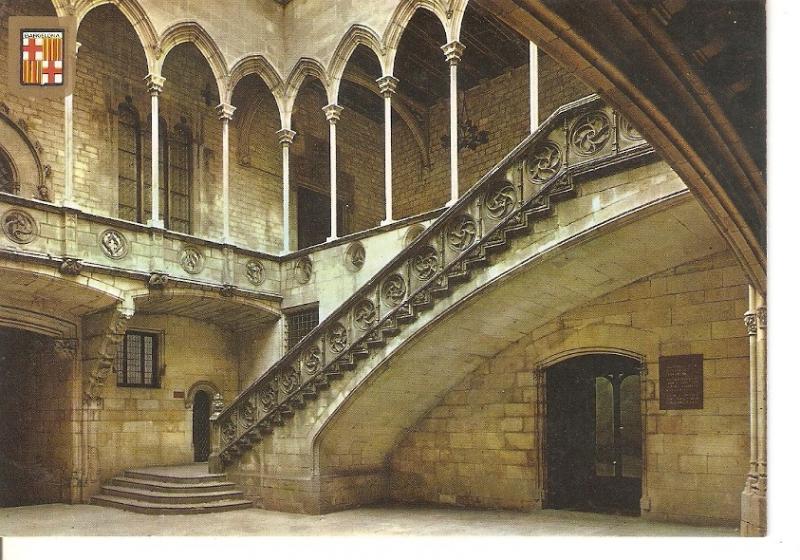 Postal 035537 : Barcelona. Palau de la Generalitat. Escaleria i galeria Gotica