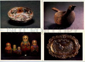 453981 1988 Zagorsk Museum-Reserve arts crafts exhibits set 14s original cover