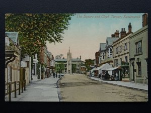 Warwickshire KENILWORTH The Square & Clock Tower c1909 Postcard by Valentine