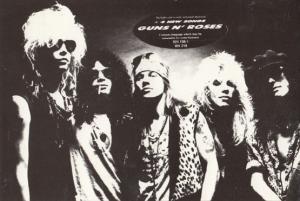 Guns n & Roses 1980s New 7 Record Single Advertising Postcard
