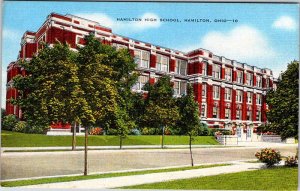 Postcard SCHOOL SCENE Hamilton Ohio OH AM2298