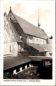 RPPC Cathedral Church of Saint Luke, Portland ME Vintage Postcard X45
