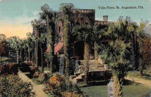 Villa Flora Hotel St Augustine Florida 1910c postcard