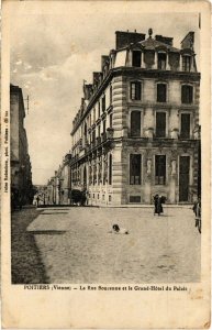 CPA Poitiers - La Rue Boncenne et le Grand-Hotel du Palais (111669)