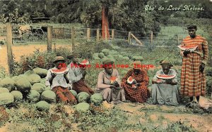 317239-Black Americana, Curt Teich, Sho' Do Love Melons,Family Eating Watermelon