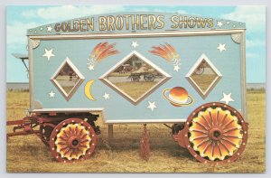 Circus World Museum~Golden Bros Tableau~Parade Wagon~Shows~Blue~Windows~Vtg PC