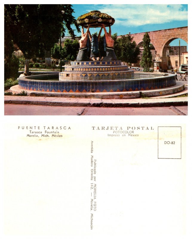 Fuente Tarasca, Tarasca Fountain, Morelia, Mich, Mexico (7197