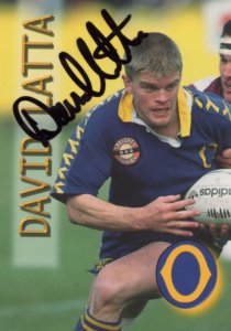 David Latta Of Otago New Zealand Rugby Hand Signed Card Photo