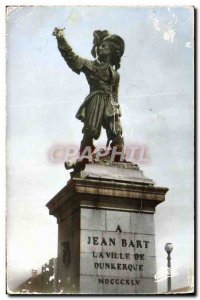 Modern Postcard Dunkirk Statue of Jean Bart