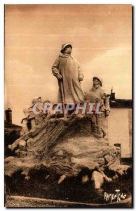 Old Postcard The Vendee Monument Georges Clemenceau Ste Hermine