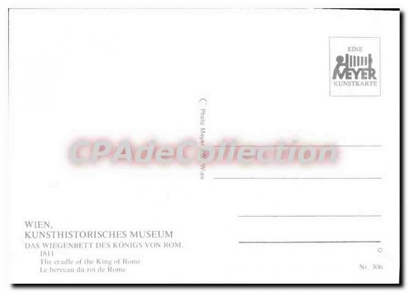 Postcard Modern Kunsthistorisches Museum Das Wiegenbett of Konigs Von Rom