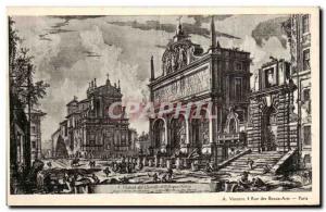 Old Postcard Paris Street Artistic view of Fine Arts