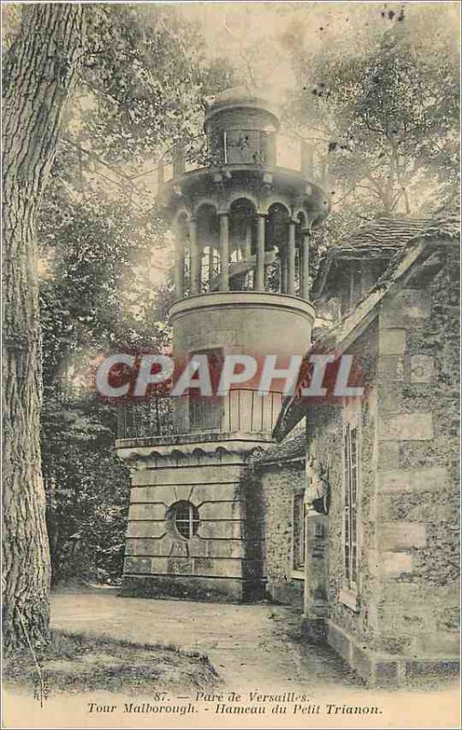 Postcard Old Park of Versailles Marlborough Tower Hamlet Petit Trianon