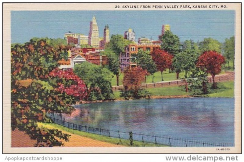 Missouri Kansas City Skyline From Penn Valley Park