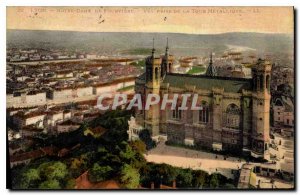 Old Postcard Lyon Fourviere Notre Dame View from the Tour Metallique