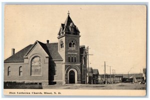 Minot North Dakota ND Postcard Zion Lutheran Church Chapel c1912 Vintage Antique