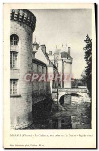 Old Postcard Dissais Chateau Vue Prize On the Moat North Facade