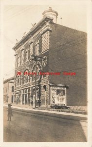 NH, Berlin, New Hampshire, RPPC, Albert Theatre Building, Movie Poster