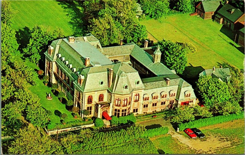 Aerial View Belcourt Castle Newport Rhode Island RI UNP Chrome Postcard A6