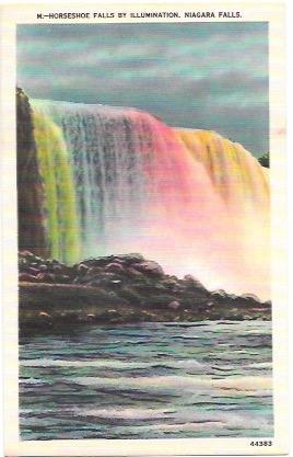US Niagara Falls. Horseshoe Falls by Illumination