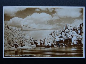 Bristol CLIFTON SUSPENSION BRIDGE & Ferry Terminal c1950's RP Postcard by A.G.S.