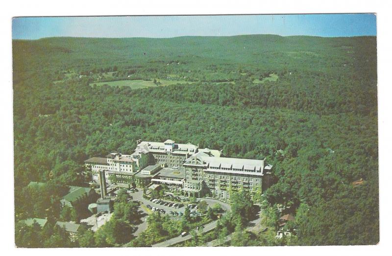 PA Buck Hill Falls The Inn Hotel Poconos Aerial View 1953 Postcard Pennsylvania