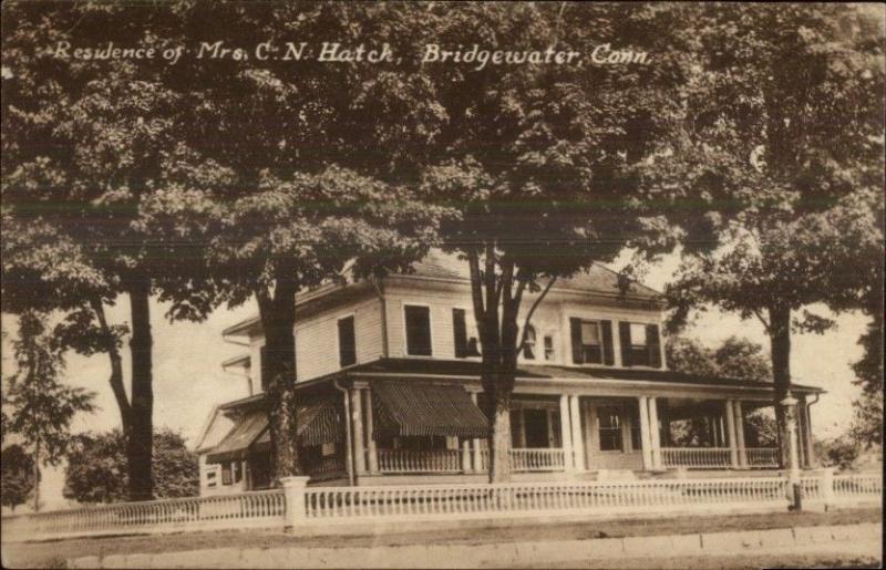 Bridgewater CT Hatch Residence c1910 Postcard