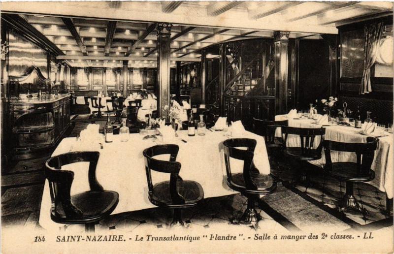 CPA St-NAZAIRE - Le Transatlantoque Flandre - Salle a manger des 2* (588102)