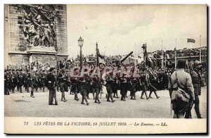 Old Postcard Militaria The celebrations of Victory 14 July 1919 The Zouaves