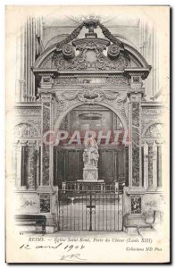 Postcard Old Church Reims Saint Remi Louis XIII