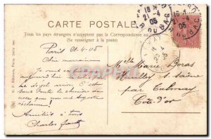 Old Postcard Fancy Bird and eggs Happy Easter