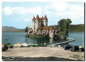 Modern Postcard Chateau de Val Lanobre Cantal Town