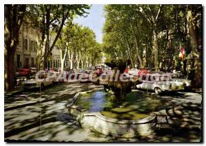 Modern Postcard Aix En Provence Le Magnifique Cours Mirabeau and Its Fountains